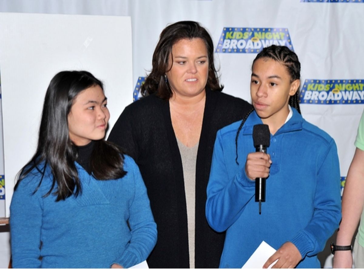 Rosie O'Donnell joined by two her 'Broadway Kids' at Rosie O'Donnell Kicks Off 13th Annual 'KIDS NIGHT ON BROADWAY'