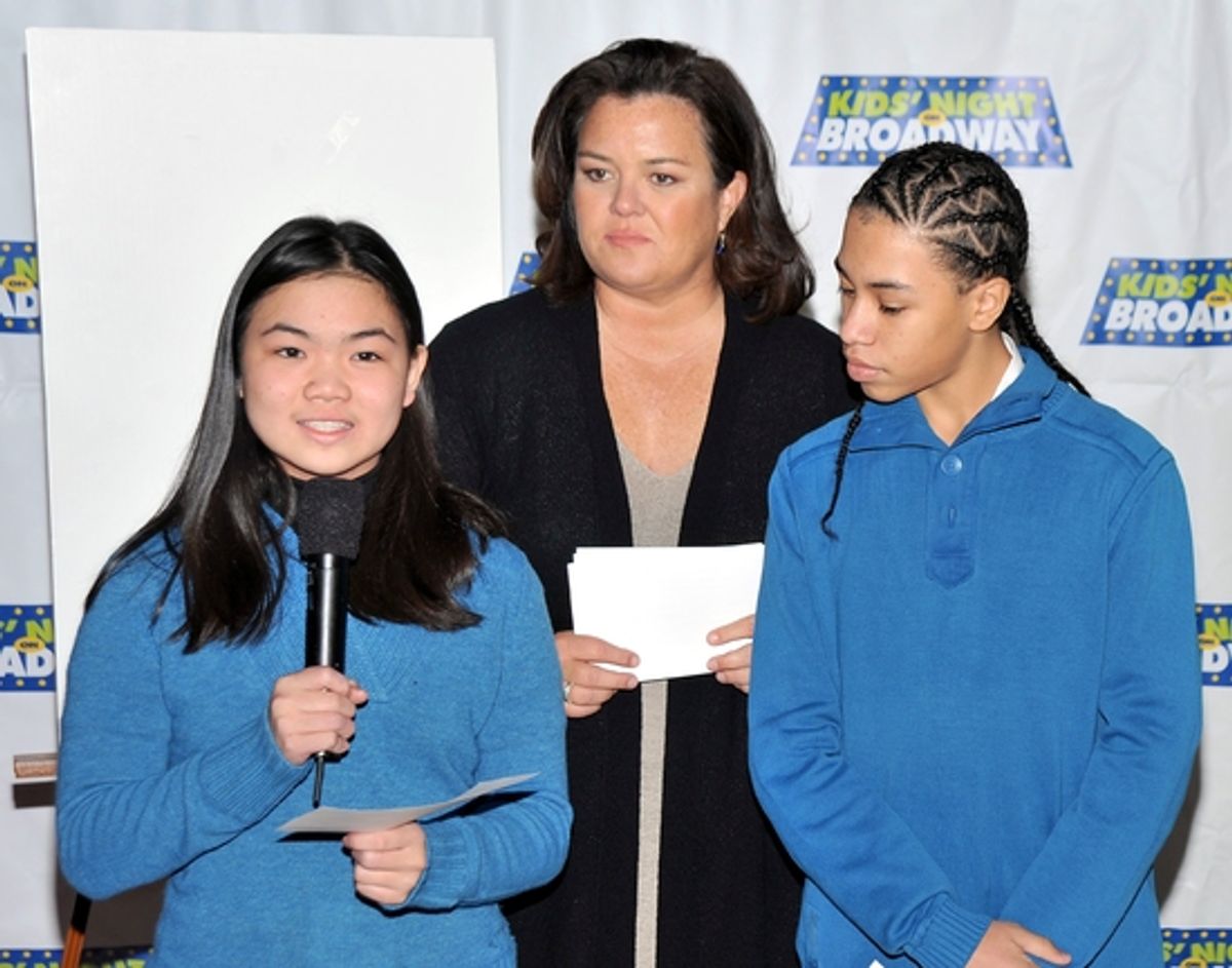 Rosie O'Donnell joined by two her 'Broadway Kids' at Rosie O'Donnell Kicks Off 13th Annual 'KIDS NIGHT ON BROADWAY'