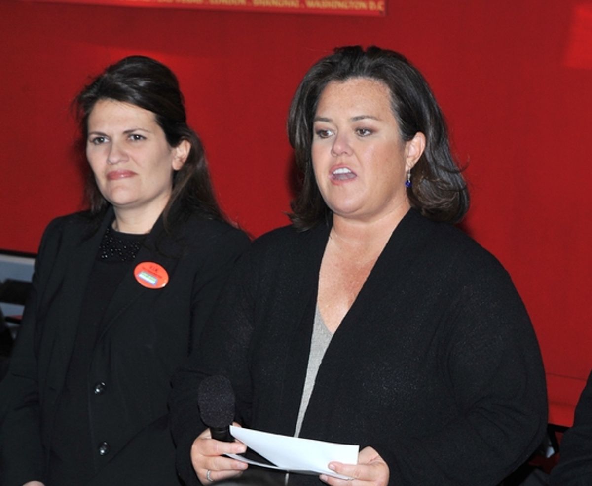 Janine DiGioacchino and Rosie O'Donnell at Rosie O'Donnell Kicks Off 13th Annual 'KIDS NIGHT ON BROADWAY'