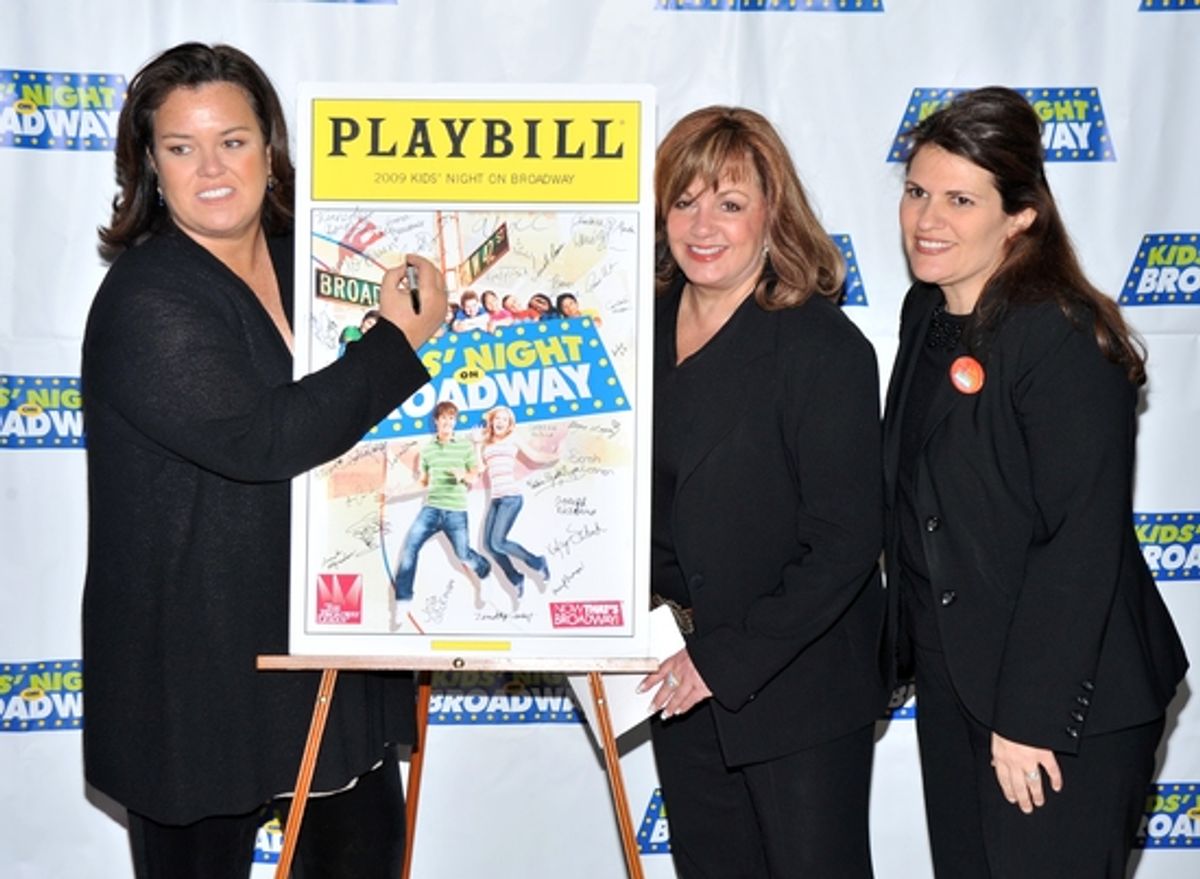 Rosie O'Donnell & Charlotte St. Martin and Janine DiGioacchino at Rosie O'Donnell Kicks Off 13th Annual 'KIDS NIGHT ON BROADWAY'