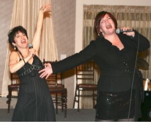 Kathy St. George as Judy Garland and Mary Callanan as Barbra Streisand Photo