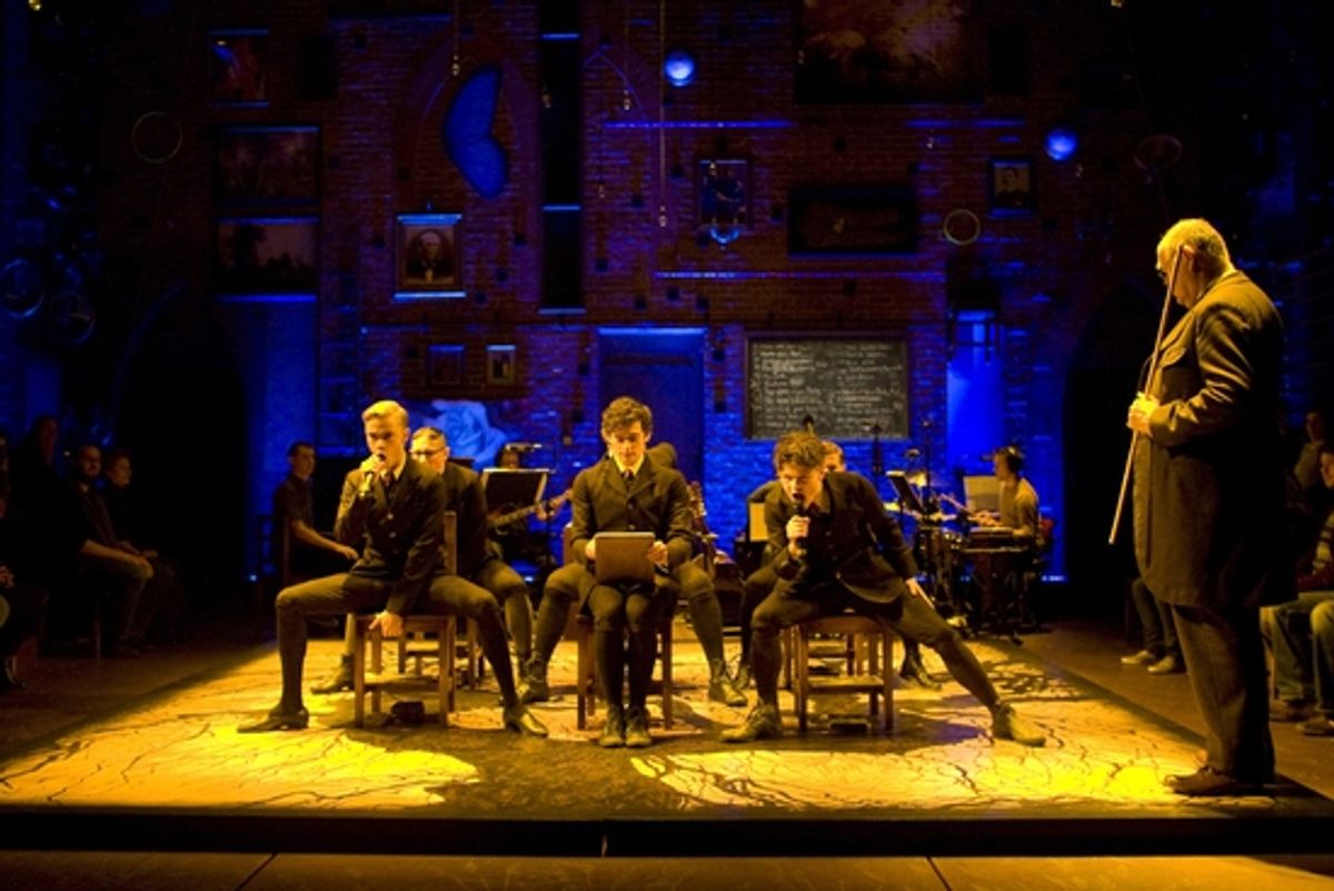 Aneurin Barnard and Iwan Rheon and the cast of Spring Awakening at 