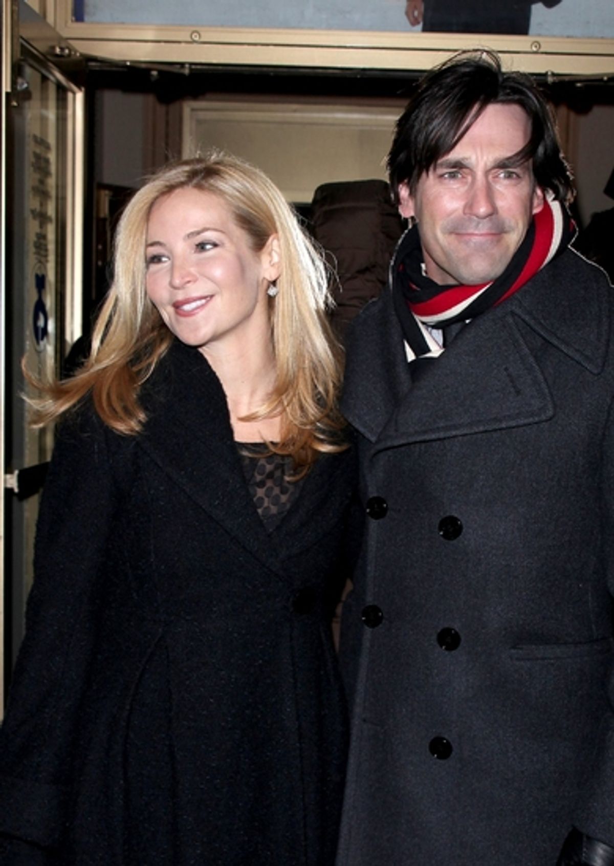 Jon Hamm and Jennifer Westfeldt at 