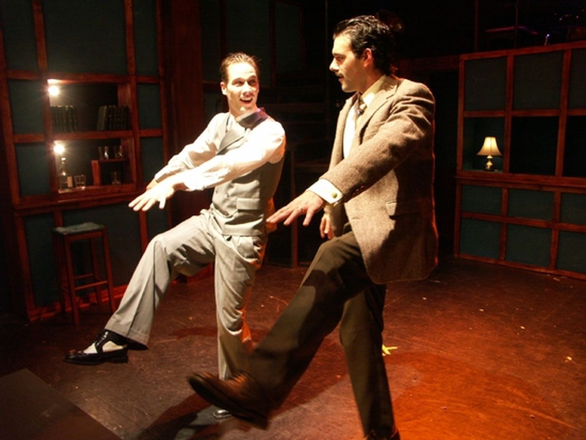 Luke MacFarlane and Jeremy Gabriel at 