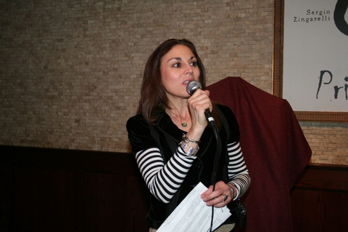 Emcee Valerie Smaldone  at 