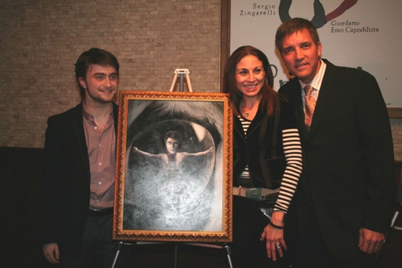 Photo Coverage: EQUUS Star Daniel Radcliffe's Portrait Unveiled at Tony's DiNapoli  Image