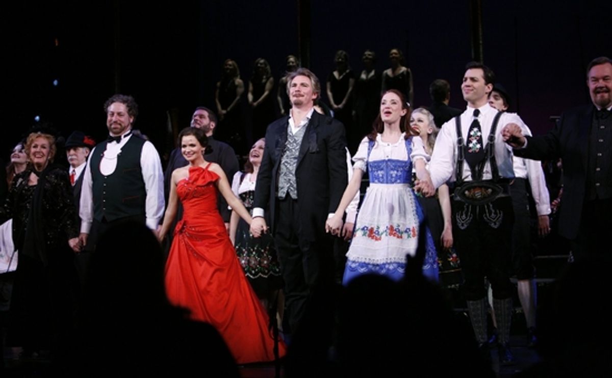 Marni Nixon, Tom Alan Robbins, Kristin Chenoweth, Joy Hermalyn, Douglas Sills, Sierra Boggess and Ryan Silverman at 