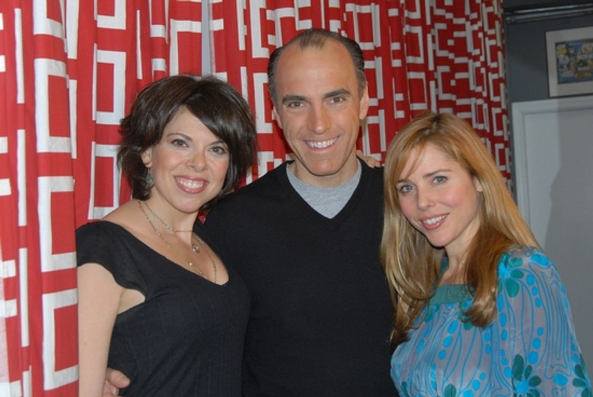 Jill Abramovitz, William Michals, Kerry Butler backstage getting ready for the premiere of this new series of shows at 