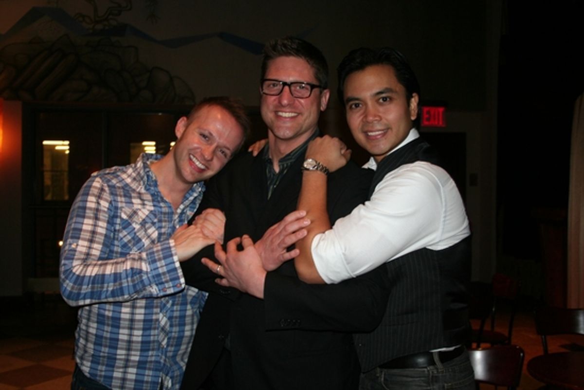 Marty Thomas, Christopher Sieber and Jose Llana at 