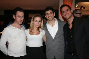 Alan Cumming, Jessica Lee Goldyn, Tony Yazbeck and Cheyenne Jackson Photo