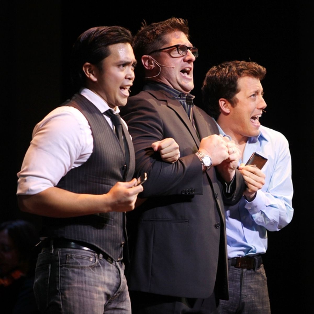 Jose Llana, Christopher Sieber and John Tartaglia

 at 