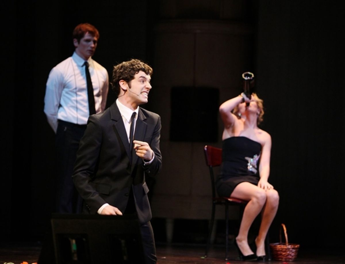 Tim McGarrigal, Michael Urie and Becky Newton

 at 
