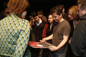 David Cromer with the OUR TOWN cast

 Photo
