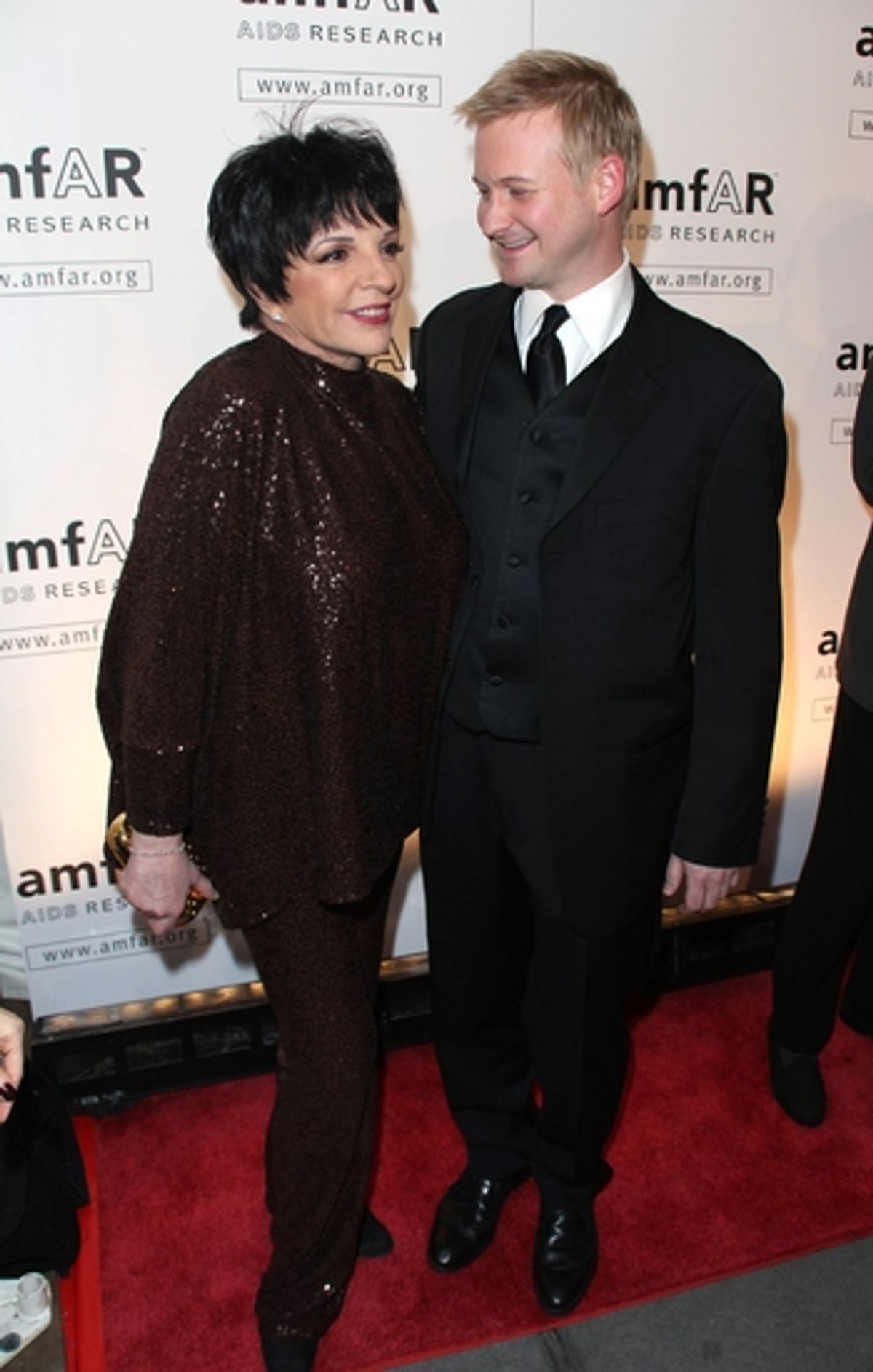 Liza Minnelli and Johnny Rodgers at The 2009 amfAR Honors