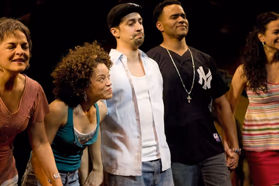 Priscilla Lopez, Marcy Harriell, Lin-Manuel Miranda and Mandy Gonzalez

 Photo