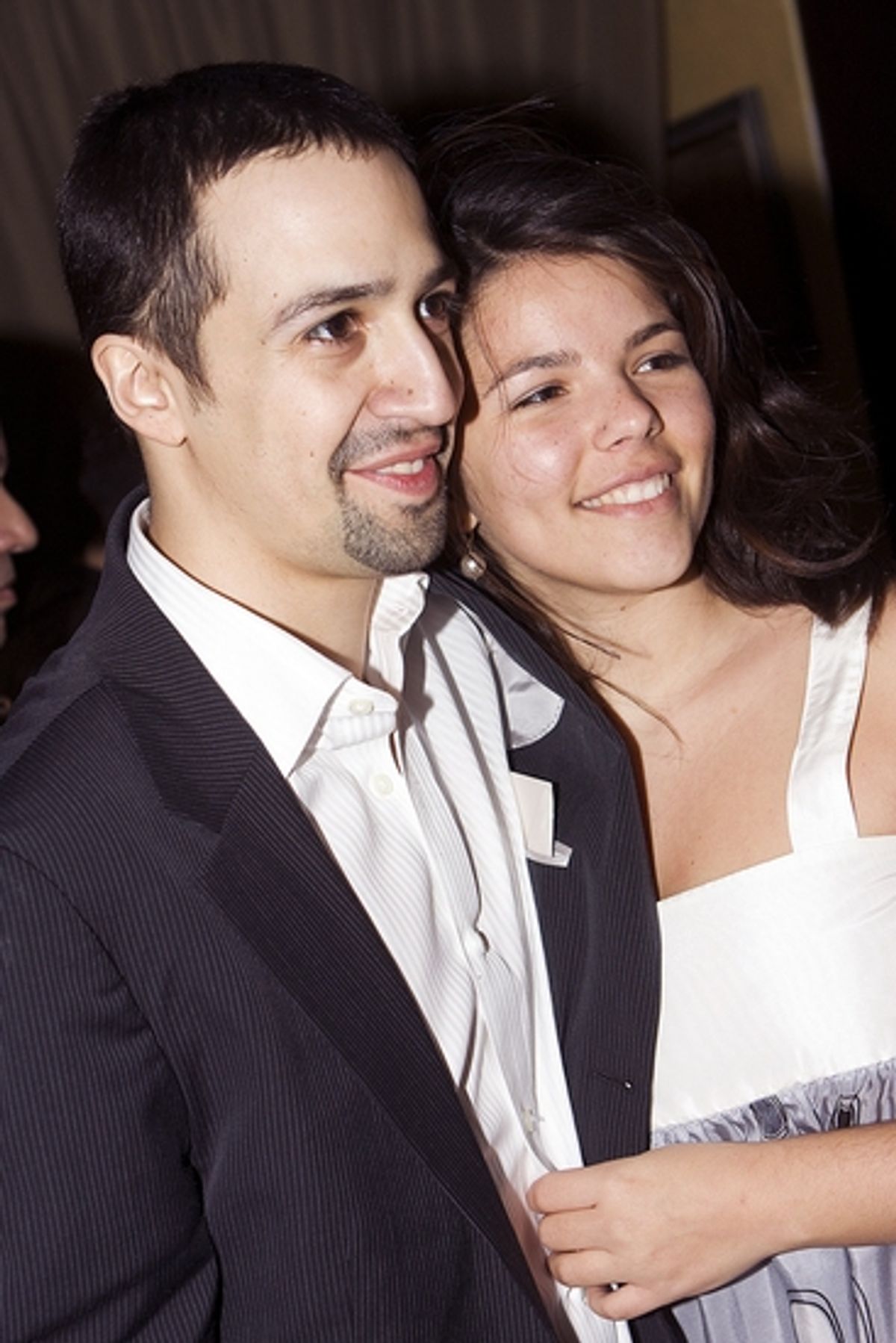 Lin-Manuel Miranda with girlfriend Vanessa

 at 