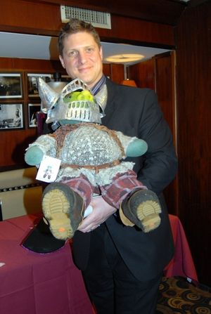 Christopher Sieber and Shrek

 Photo