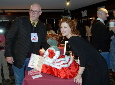 Irving Berlin's White Christmas Bear-Betty Haynes-and creator Carrie Robbins and Kerr Photo