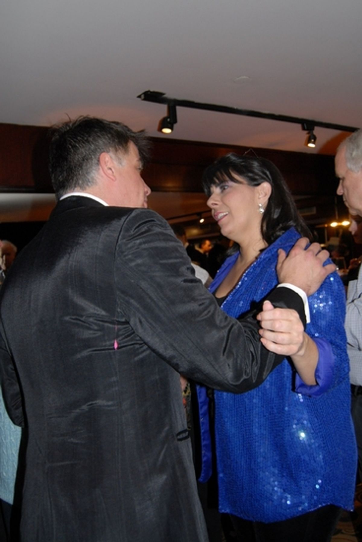 Bryan Batt and Christine Pedi catching up at Broadway Bears XII -Preview of the Bears