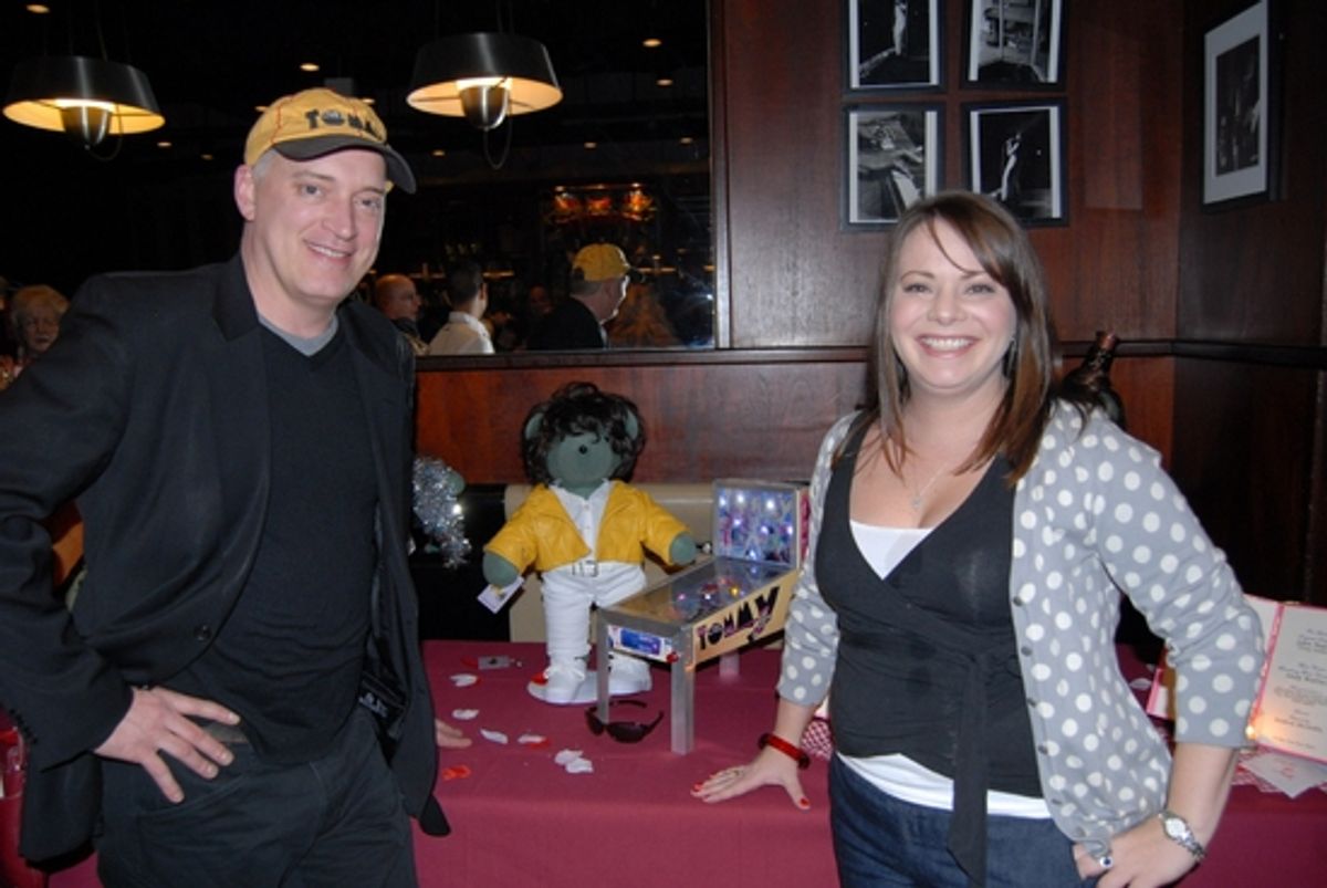 The Who's Tommy Bear with Donnie Kehr and Cori Gardner(Executive Producer) of The Who's Tommy Anniversary Show at Broadway Bears XII -Preview of the Bears