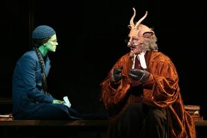 Teal Wicks as Elphaba and Tom Flynn as Doctor Dillamond Photo