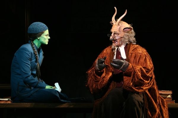 Teal Wicks as Elphaba and Tom Flynn as Doctor Dillamond Photo