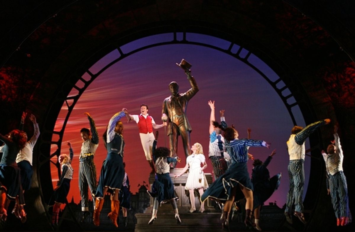 Nicolas Dromard, Kendra Kassebaum and the cast of WICKED at 