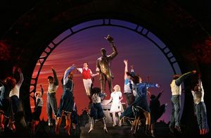 Nicolas Dromard, Kendra Kassebaum and the cast of WICKED Photo