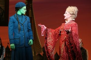 Teal Wicks as Elphaba and Carol Kane as Madame Morrible Photo
