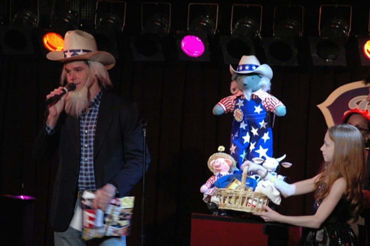 Michael Lee Scott and the Uncle Sam family of bears from State Fair at 