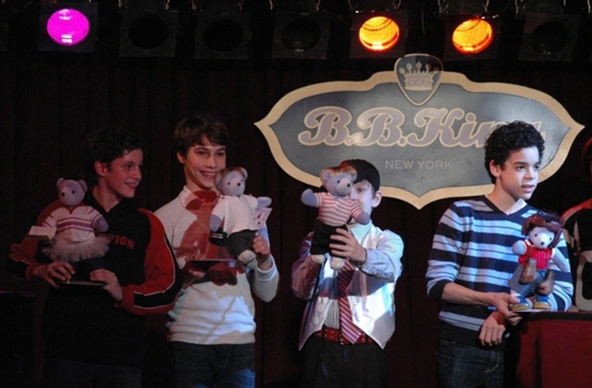 Trent Kowalik, Kiril Kulish, Tommy Batchelor and David Alvarez and the Billy Elliot bears at 