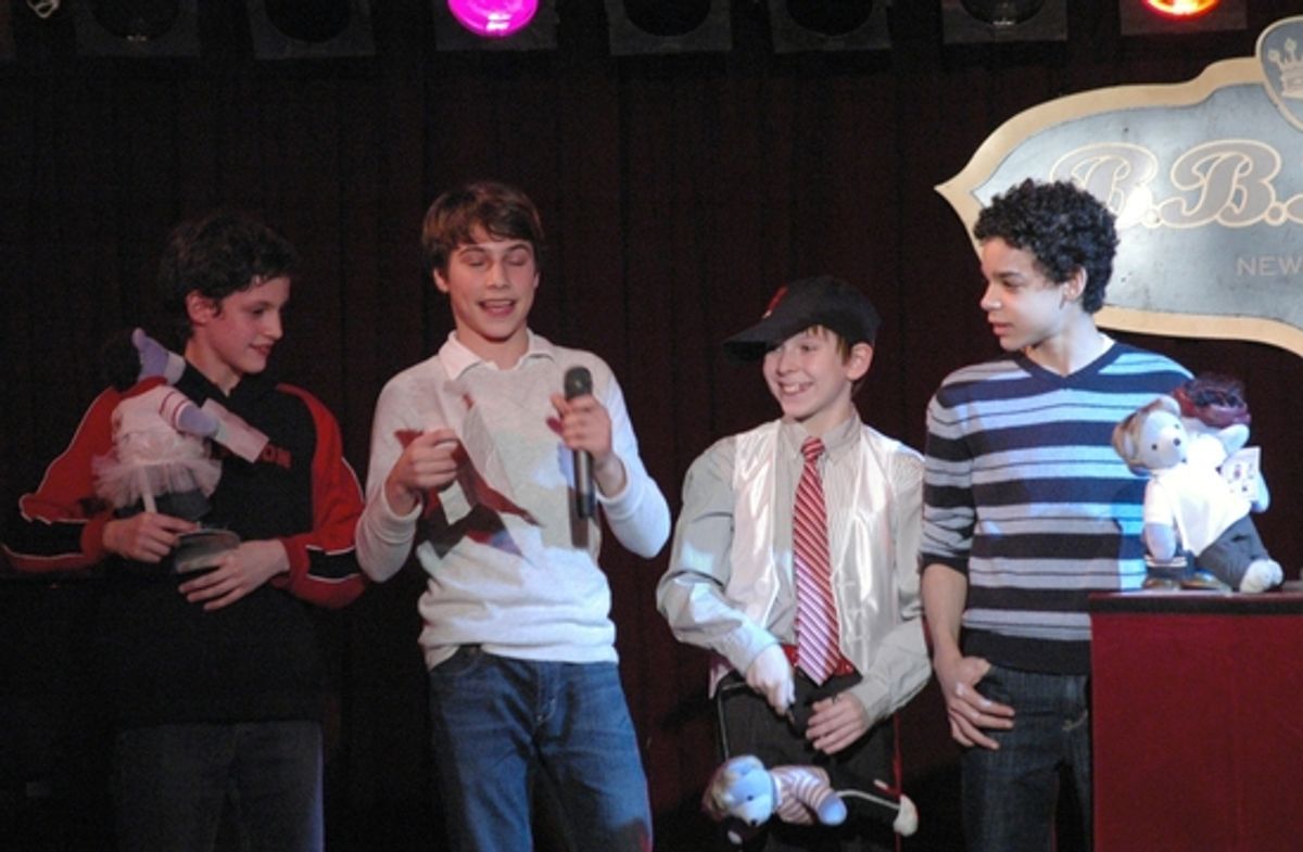 Trent Kowalik, Kiril Kulish, Tommy Batchelor and David Alvarez and the Billy Elliot bears at 