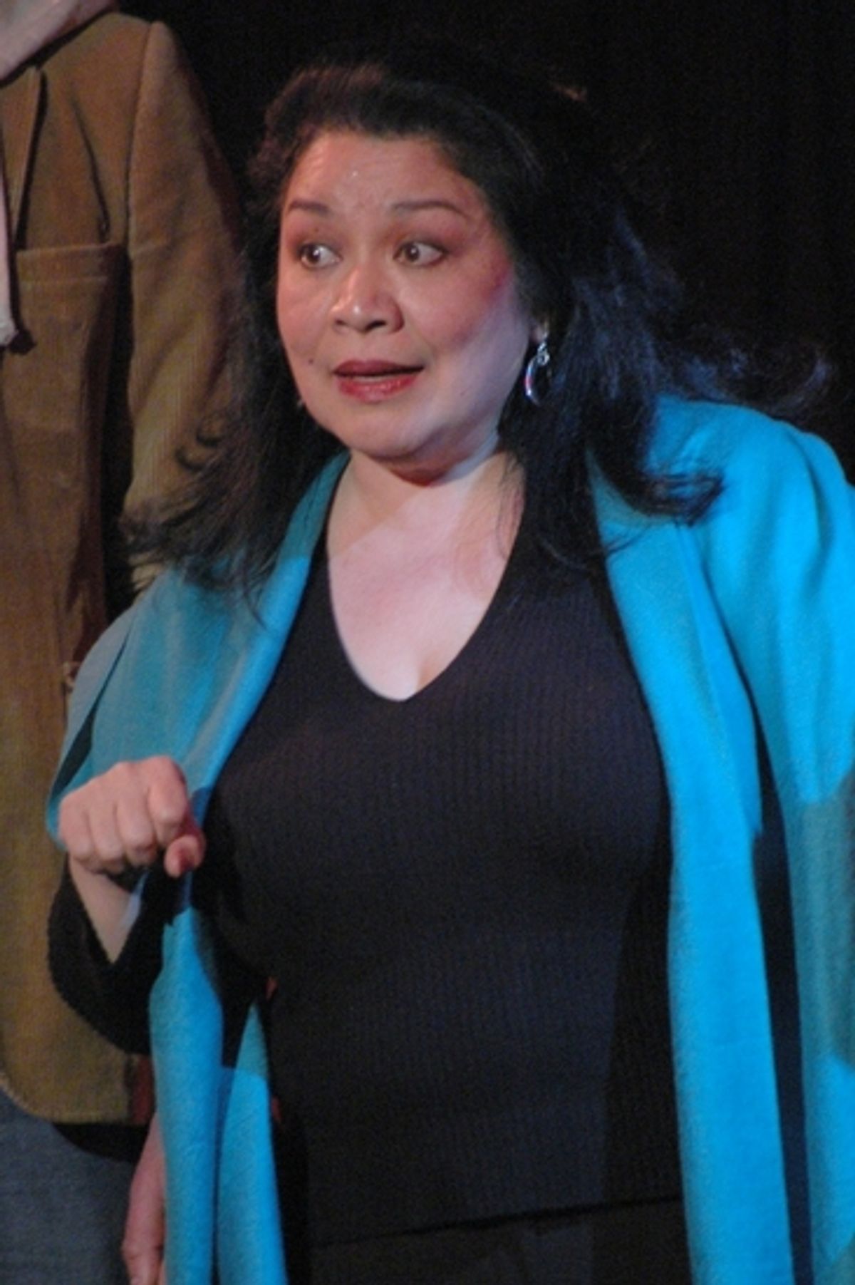 Loretta Ables Sayre (Bloody Mary in South Pacific)  talking about the bear at Broadway Bears XII - The Auction