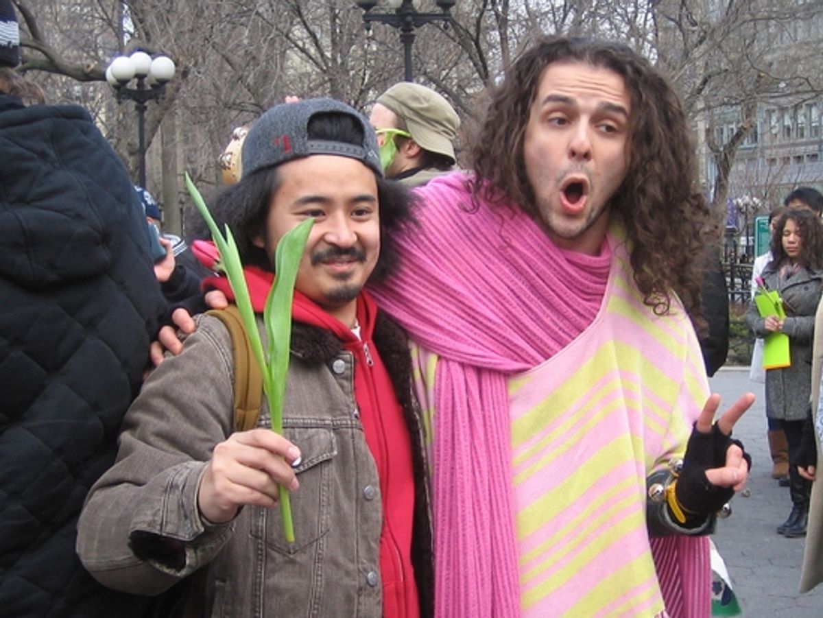 A Union Square local meets Tribe member Anthony Hollock at 