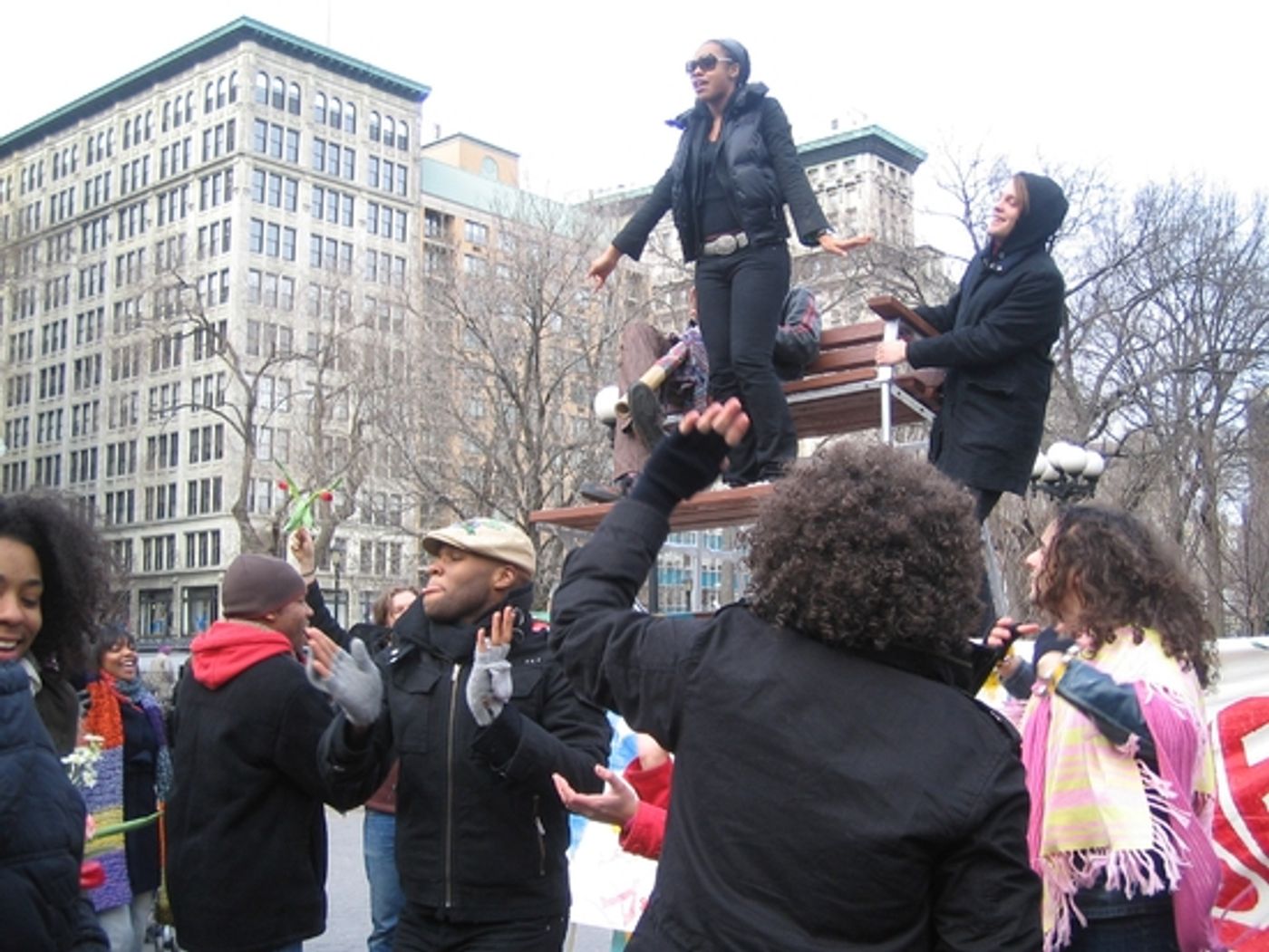 Photo Flash: The Cast of HAIR Spreads the Love in Union Square  Image