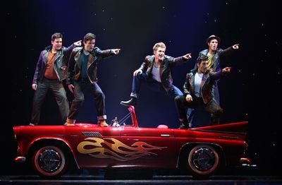 "Greased Lightnin'" Will Blum, Brian Crum, David Ruffin, Eric Schneider and Nick Veri Photo