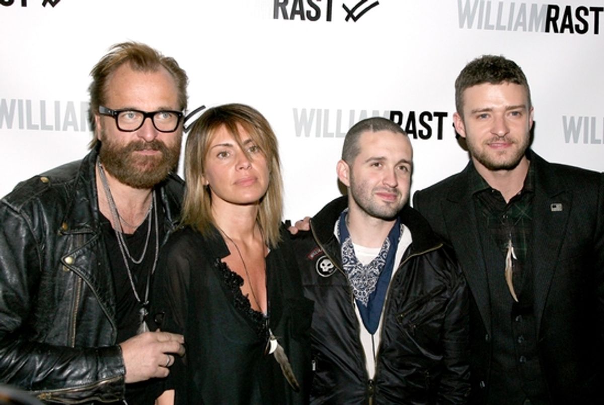 Johan Lindeberg,  Marcella Lindeberg, Trace Ayala and Justin Timberlake  at 