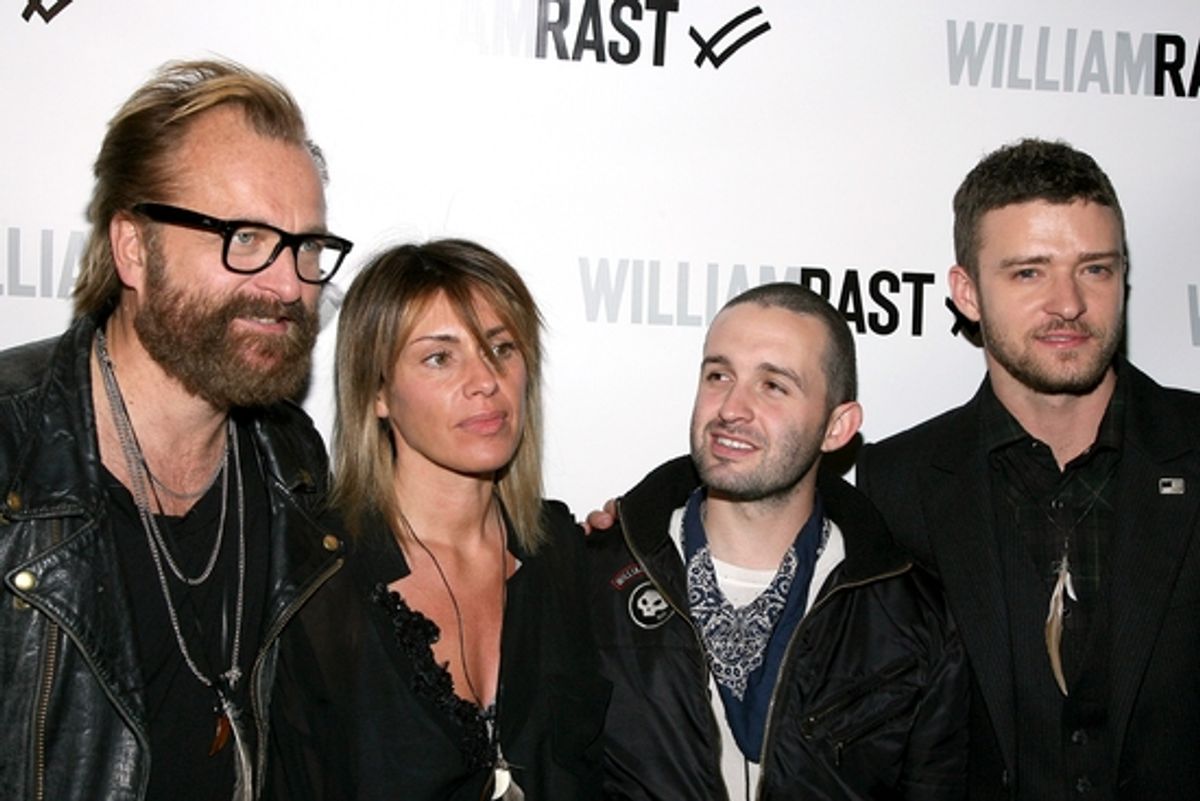 Johan Lindeberg,  Marcella Lindeberg, Trace Ayala and Justin Timberlake at 