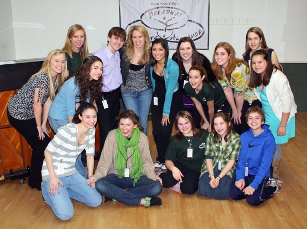 Lauren Kennedy with the students of Broadway Artists Alliance at 