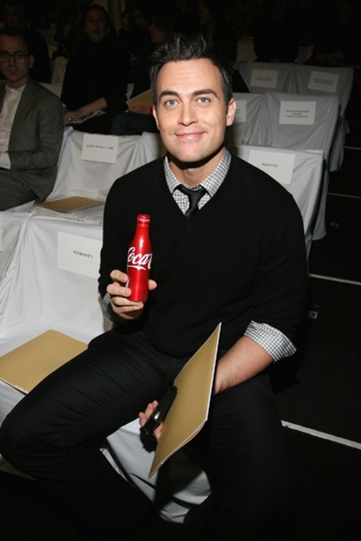 Cheyenne Jackson in the front row at the Michael Kors fashion show at 
