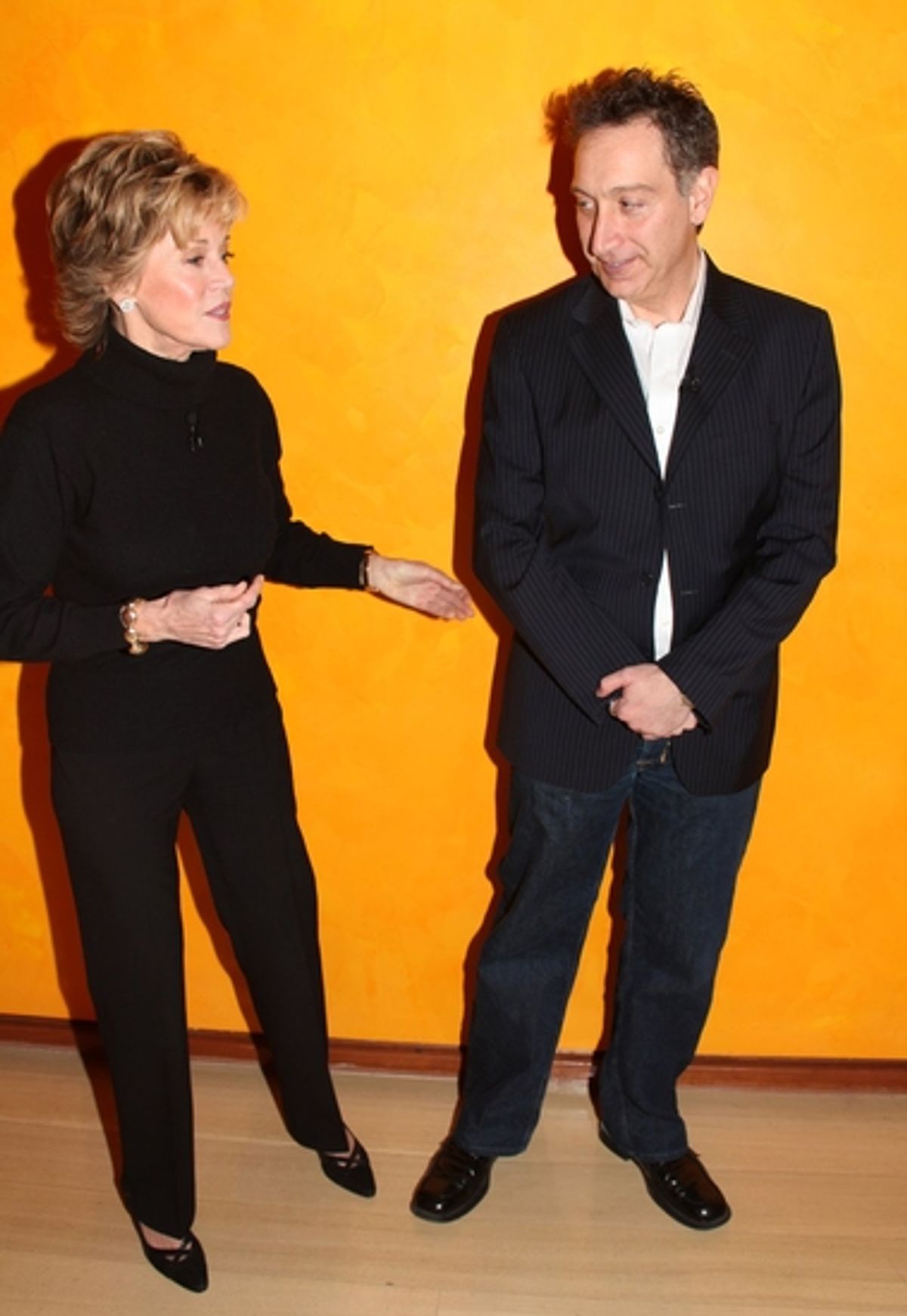 Jane Fonda and Moises Kaufman at 