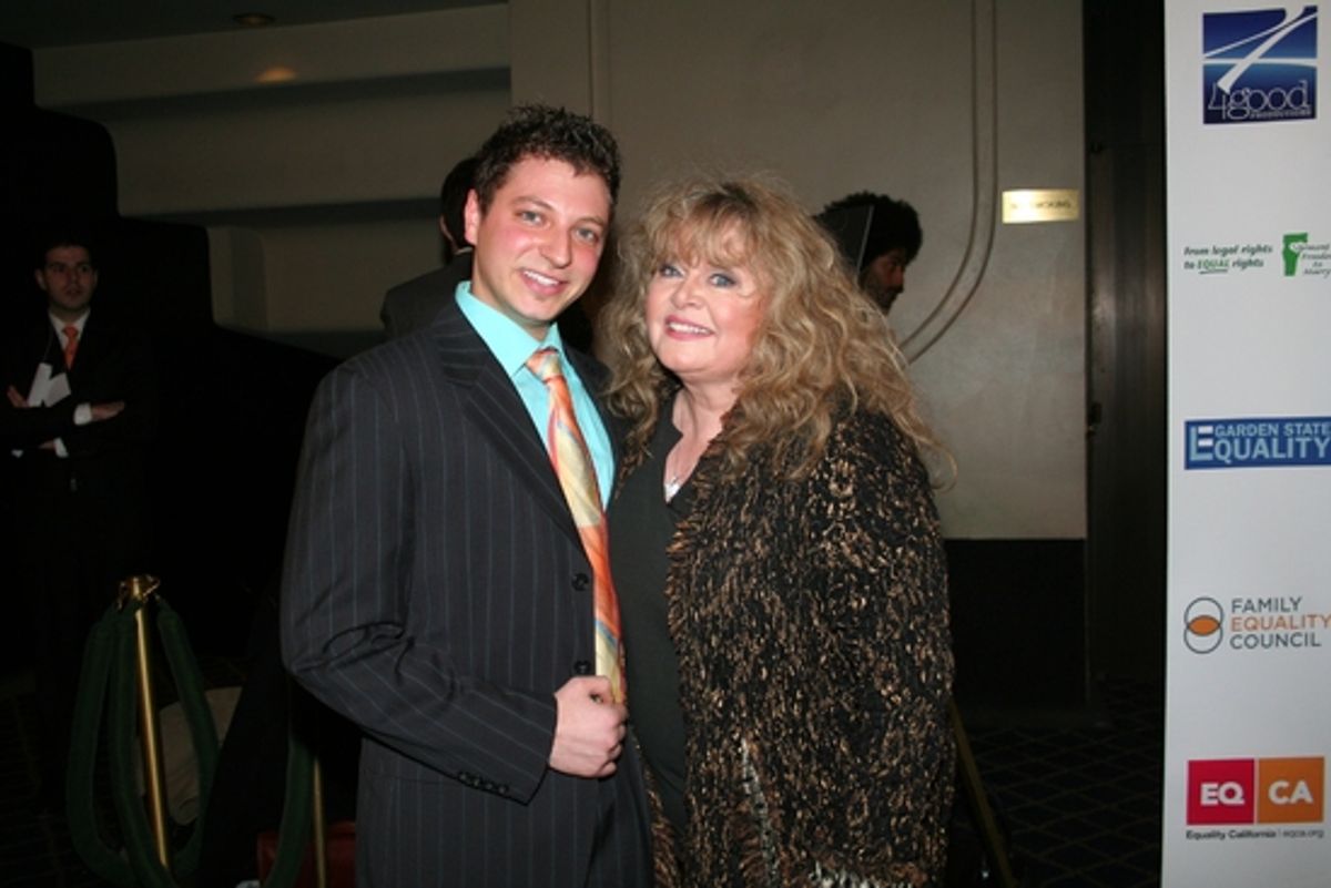 Sally Struthers with her son Justin at 