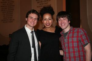 Jonathan Groff, Tamara Tunie and John Gallagher Jr. @ BroadwayWorld Jonathan Groff, Tamara Tunie and John Gallagher Jr. Photo