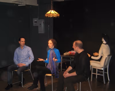 Bill Connington, Joyce Carol Oates and Thomas Caruso Photo