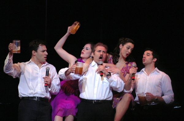 Ryan Silverman, Sarah Jane McMahon, Marc Kudisch, Erin Denman, Kevin Worley Photo