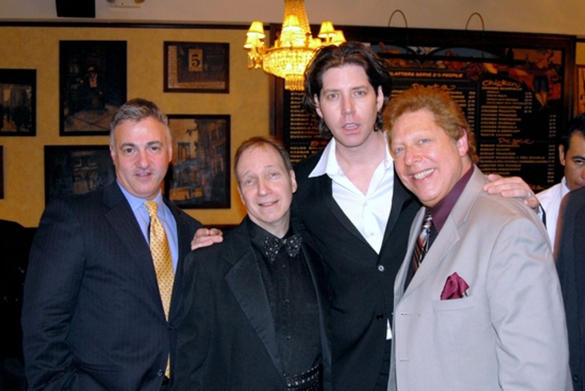 Joseph Callari (Assoc. Producer Drama Desk Awards, Producer Mind Games), Scott Siegel, James Barbour, Robert R. Blume (Assoc. Producer Drama Desk Awards, Producer Mind Games) at 