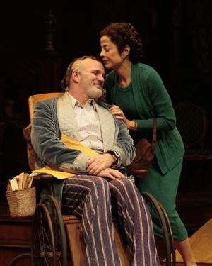 James Black as Sheridan Whiteside and Josie de Guzman as Maggie Cutler @ BroadwayWorld James Black as Sheridan Whiteside and Josie de Guzman as Maggie Cutler Photo