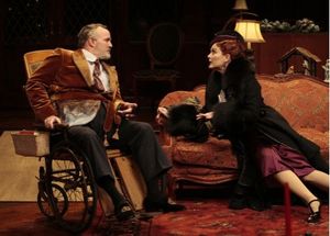 James Black as Sheridan Whiteside and Elizabeth Heflin as Lorraine Sheldon @ BroadwayWorld James Black as Sheridan Whiteside and Elizabeth Heflin as Lorraine Sheldon Photo