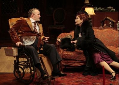 James Black as Sheridan Whiteside and Elizabeth Heflin as Lorraine Sheldon  Photo