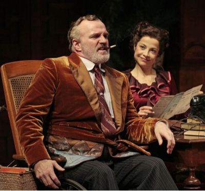 James Black as Sheridan Whiteside and Josie de Guzman as Maggie Cutler  Photo
